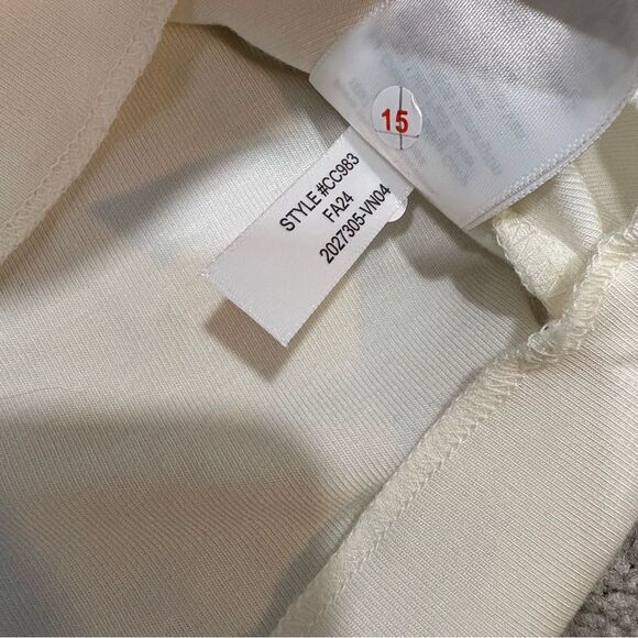 NWT J. Crew Ivory Refined Ribbed Shell Tank Size L - Picture 9 of 12